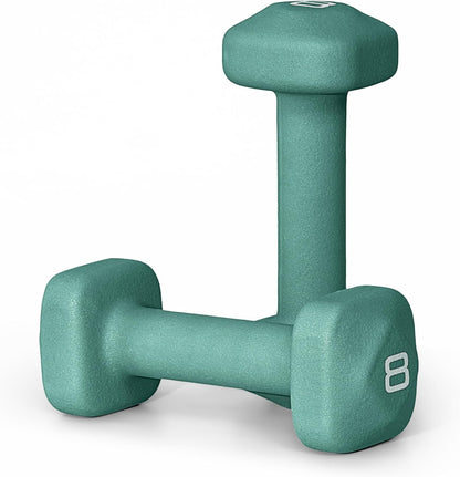 Neoprene Dumbbell Weight Pairs with Anti-Roll Square Head | Multiple Options