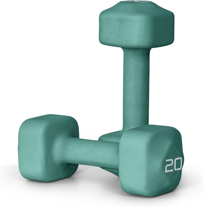Neoprene Dumbbell Weight Pairs with Anti-Roll Square Head | Multiple Options