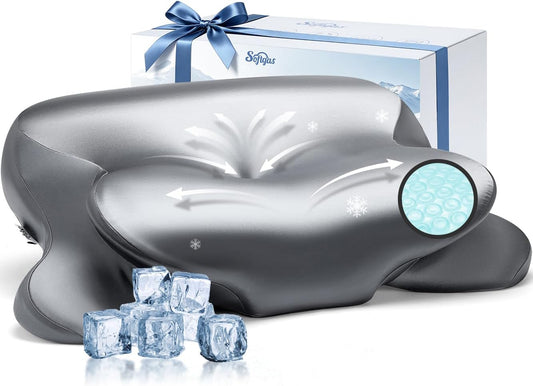 2026 Cooling Gel Memory Foam Pillow, Cervical Neck Pillow for Pain Relief