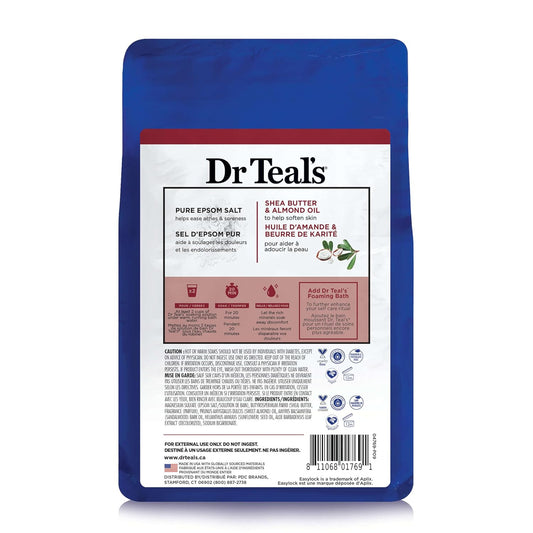 Epsom Salt Magnesium Soak, Soften & Moisturize with Shea Butter & Almond Oil, 3 lbs
