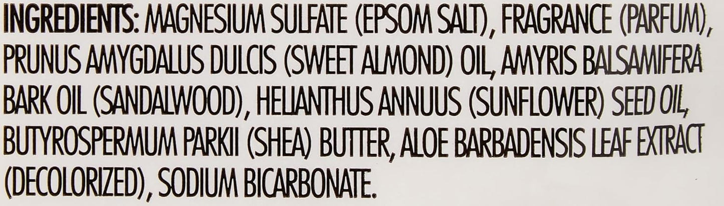 Epsom Salt Magnesium Soak, Soften & Moisturize with Shea Butter & Almond Oil, 3 lbs