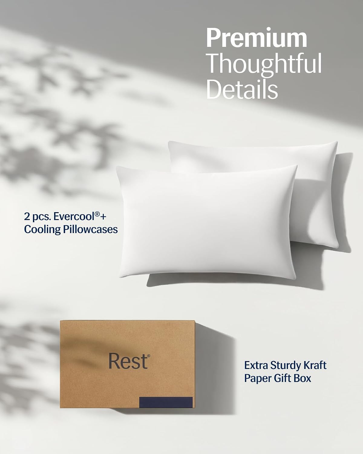 ® Evercool®+ Cooling Pillowcases for Hot Sleepers, Standard, 2PCS