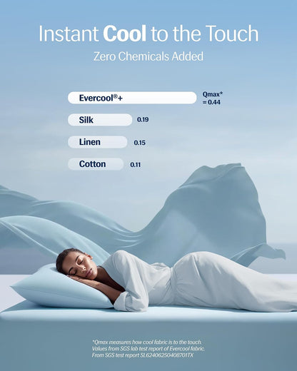 ® Evercool®+ Cooling Pillowcases for Hot Sleepers, Standard, 2PCS