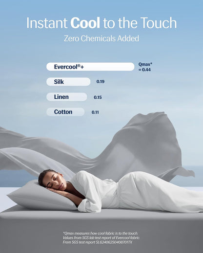 ® Evercool®+ Cooling Pillowcases for Hot Sleepers, Standard, 2PCS