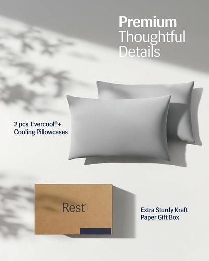 ® Evercool®+ Cooling Pillowcases for Hot Sleepers, Standard, 2PCS