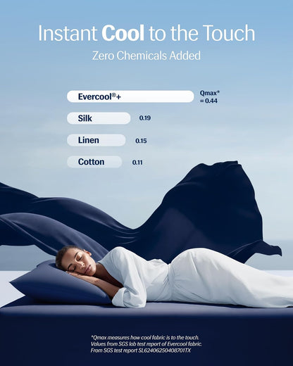 ® Evercool®+ Cooling Pillowcases for Hot Sleepers, Standard, 2PCS