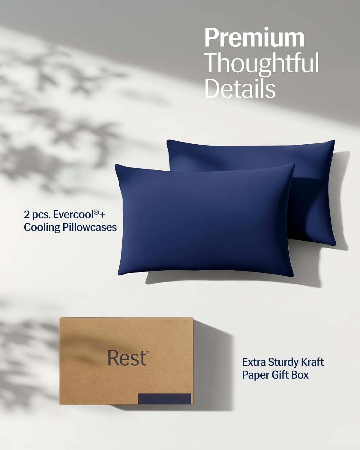 ® Evercool®+ Cooling Pillowcases for Hot Sleepers, Standard, 2PCS