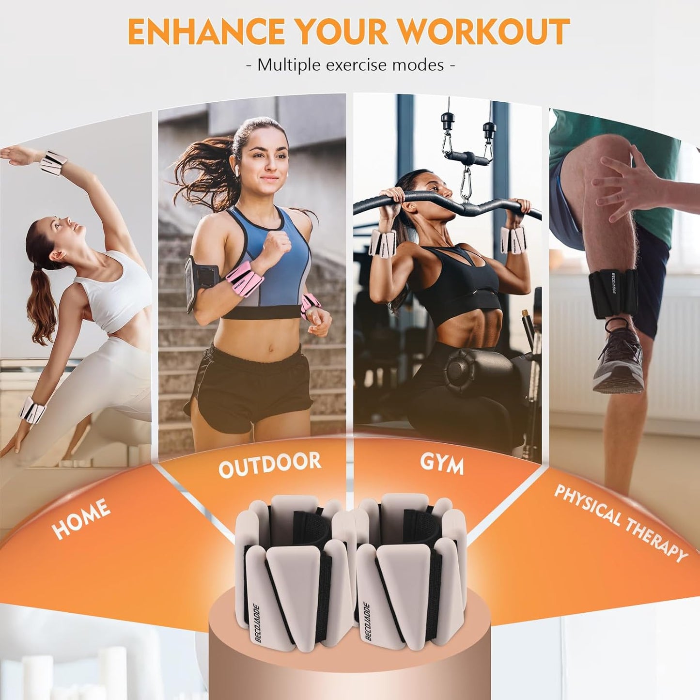 Ankle Weights Set of 2 (1 lb/2 lb/3 lb Each) Adjustable Wrist Weights for Women Men Wearable Arm Leg Weight for Pilates, Running, Walking, Workout, Yoga