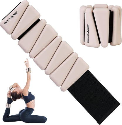 Ankle Weights Set of 2 (1 lb/2 lb/3 lb Each) Adjustable Wrist Weights for Women Men Wearable Arm Leg Weight for Pilates, Running, Walking, Workout, Yoga