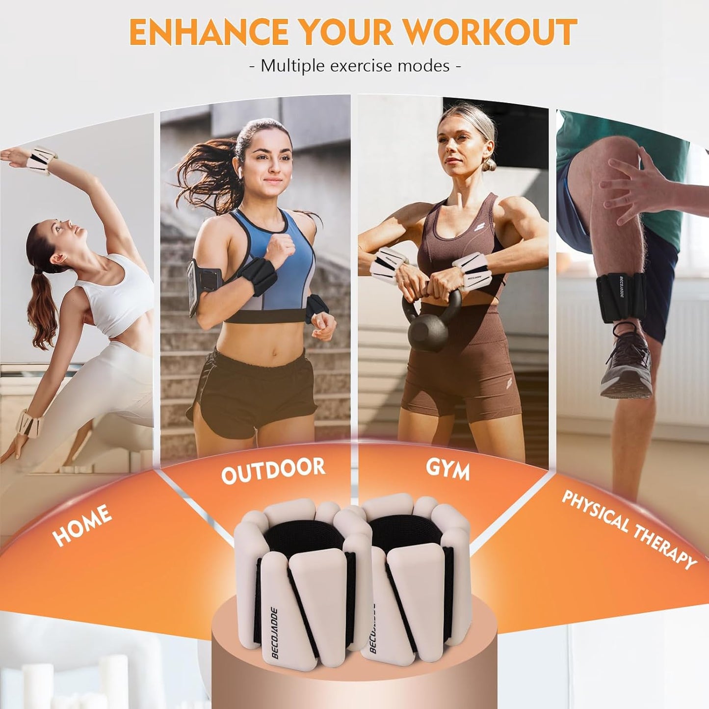 Ankle Weights Set of 2 (1 lb/2 lb/3 lb Each) Adjustable Wrist Weights for Women Men Wearable Arm Leg Weight for Pilates, Running, Walking, Workout, Yoga