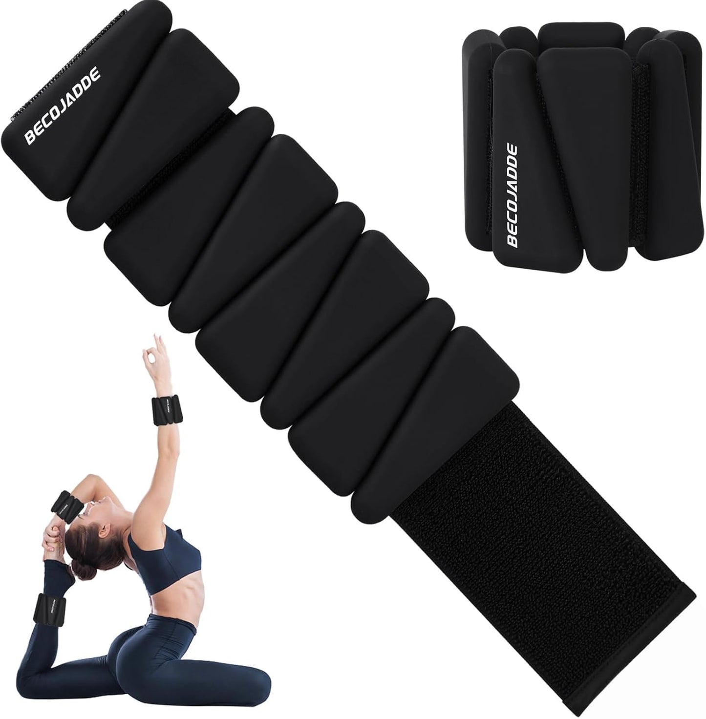 Ankle Weights Set of 2 (1 lb/2 lb/3 lb Each) Adjustable Wrist Weights for Women Men Wearable Arm Leg Weight for Pilates, Running, Walking, Workout, Yoga