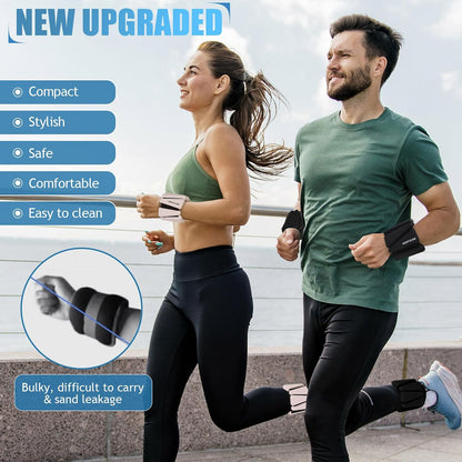 Ankle Weights Set of 2 (1 lb/2 lb/3 lb Each) Adjustable Wrist Weights for Women Men Wearable Arm Leg Weight for Pilates, Running, Walking, Workout, Yoga