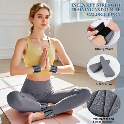 Ankle Weights Set of 2 (1 lb/2 lb/3 lb Each) Adjustable Wrist Weights for Women Men Wearable Arm Leg Weight for Pilates, Running, Walking, Workout, Yoga