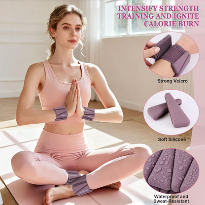 Ankle Weights Set of 2 (1 lb/2 lb/3 lb Each) Adjustable Wrist Weights for Women Men Wearable Arm Leg Weight for Pilates, Running, Walking, Workout, Yoga