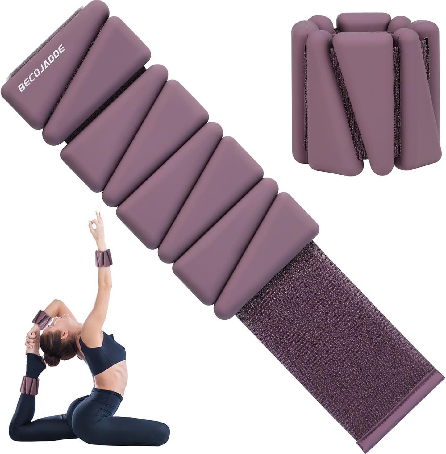 Ankle Weights Set of 2 (1 lb/2 lb/3 lb Each) Adjustable Wrist Weights for Women Men Wearable Arm Leg Weight for Pilates, Running, Walking, Workout, Yoga