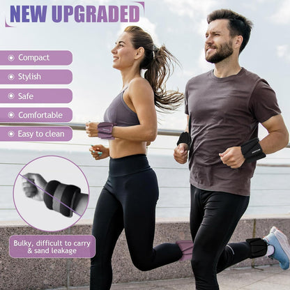 Ankle Weights Set of 2 (1 lb/2 lb/3 lb Each) Adjustable Wrist Weights for Women Men Wearable Arm Leg Weight for Pilates, Running, Walking, Workout, Yoga