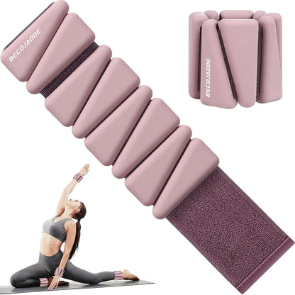 Ankle Weights Set of 2 (1 lb/2 lb/3 lb Each) Adjustable Wrist Weights for Women Men Wearable Arm Leg Weight for Pilates, Running, Walking, Workout, Yoga