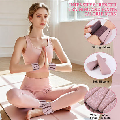 Ankle Weights Set of 2 (1 lb/2 lb/3 lb Each) Adjustable Wrist Weights for Women Men Wearable Arm Leg Weight for Pilates, Running, Walking, Workout, Yoga