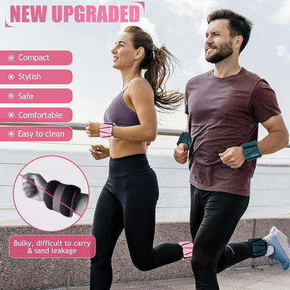 Ankle Weights Set of 2 (1 lb/2 lb/3 lb Each) Adjustable Wrist Weights for Women Men Wearable Arm Leg Weight for Pilates, Running, Walking, Workout, Yoga