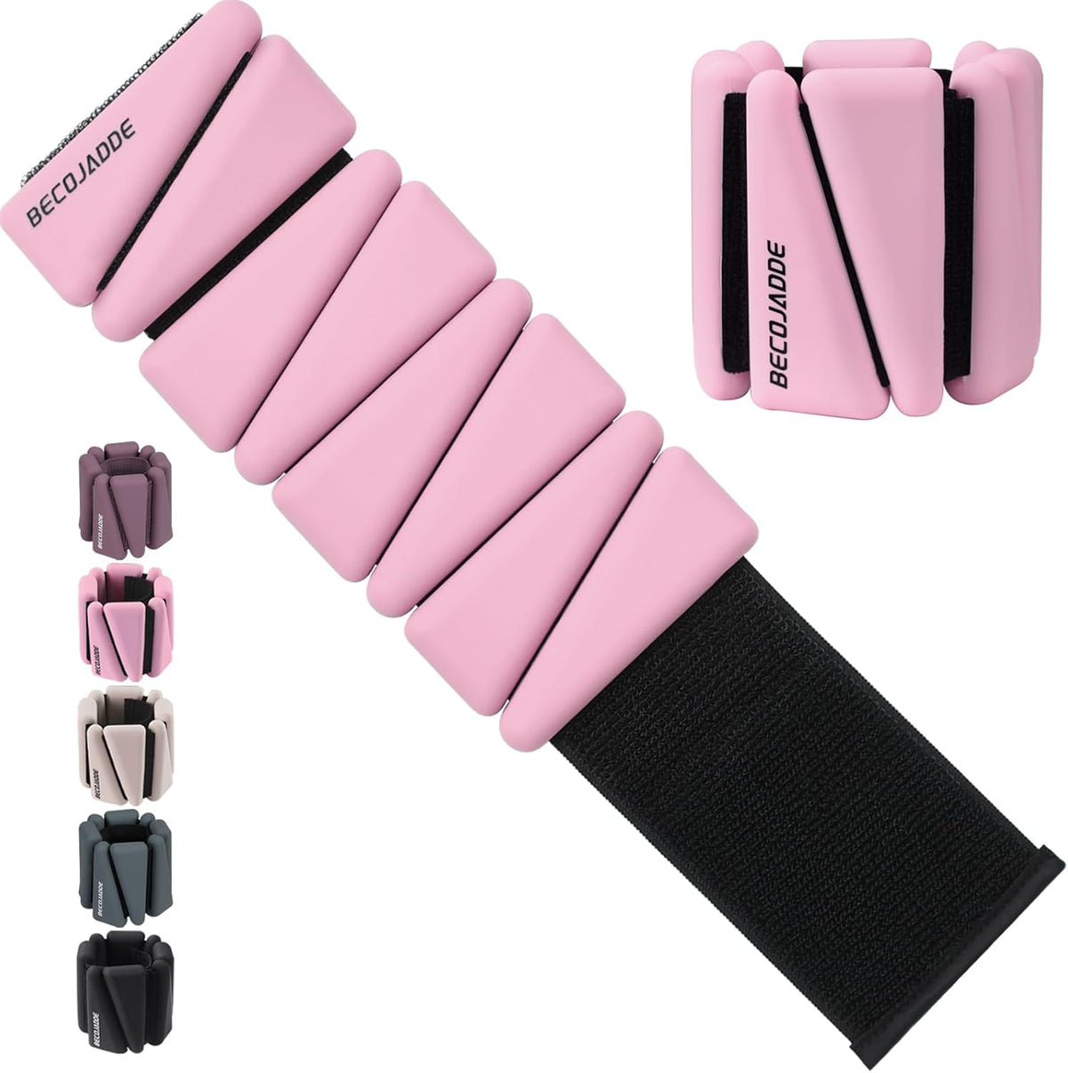 Ankle Weights Set of 2 (1 lb/2 lb/3 lb Each) Adjustable Wrist Weights for Women Men Wearable Arm Leg Weight for Pilates, Running, Walking, Workout, Yoga