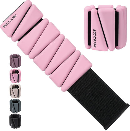 Ankle Weights Set of 2 (1 lb/2 lb/3 lb Each) Adjustable Wrist Weights for Women Men Wearable Arm Leg Weight for Pilates, Running, Walking, Workout, Yoga
