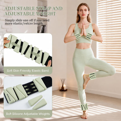 Ankle Weights Set of 2 (1 lb/2 lb/3 lb Each) Adjustable Wrist Weights for Women Men Wearable Arm Leg Weight for Pilates, Running, Walking, Workout, Yoga