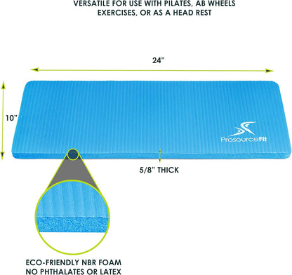 Extra Thick Yoga Knee Pad and Elbow Cushion 15mm (5/8”) Fits Standard Mats for Pain Free Joints in Yoga, Pilates, Floor Workouts