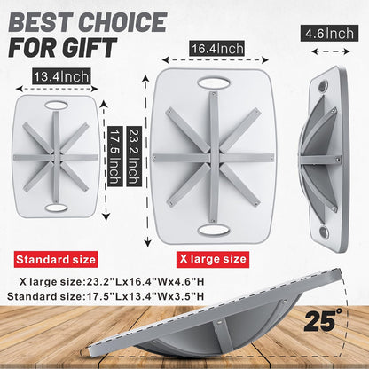Professional Wooden 360° Rotating Balance Board, Anti-Slip wobble board, 500 lbs Capacity. Perfect for under-desk standing, physical therapy, rehab, core & stability training, and fun for all ages.