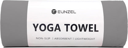 2 Pack Hot Yoga Towel Non Slip Yoga Mat Towel Non-Slip Sweat Absorbent Microfiber Towel for Hot Yoga, Pilates and Workout 72" x 26.5", Purple & Blue/Purple & Green