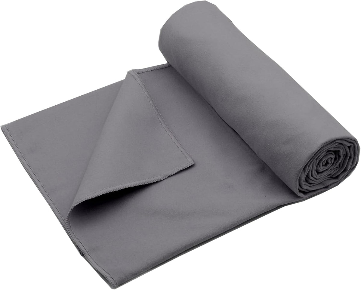 2 Pack Hot Yoga Towel Non Slip Yoga Mat Towel Non-Slip Sweat Absorbent Microfiber Towel for Hot Yoga, Pilates and Workout 72" x 26.5", Purple & Blue/Purple & Green