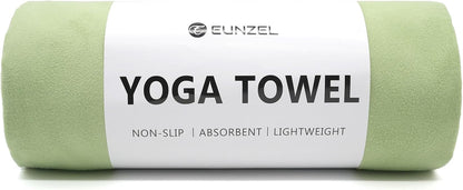 2 Pack Hot Yoga Towel Non Slip Yoga Mat Towel Non-Slip Sweat Absorbent Microfiber Towel for Hot Yoga, Pilates and Workout 72" x 26.5", Purple & Blue/Purple & Green
