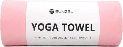 2 Pack Hot Yoga Towel Non Slip Yoga Mat Towel Non-Slip Sweat Absorbent Microfiber Towel for Hot Yoga, Pilates and Workout 72" x 26.5", Purple & Blue/Purple & Green