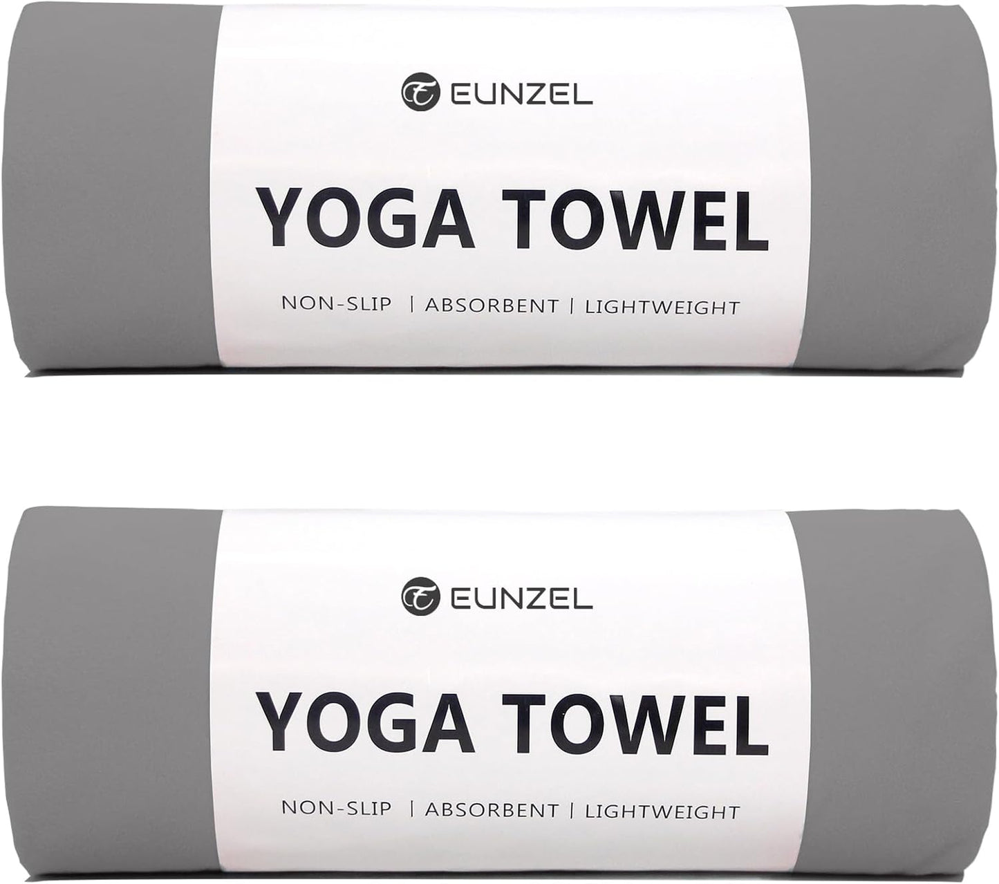 2 Pack Hot Yoga Towel Non Slip Yoga Mat Towel Non-Slip Sweat Absorbent Microfiber Towel for Hot Yoga, Pilates and Workout 72" x 26.5", Purple & Blue/Purple & Green