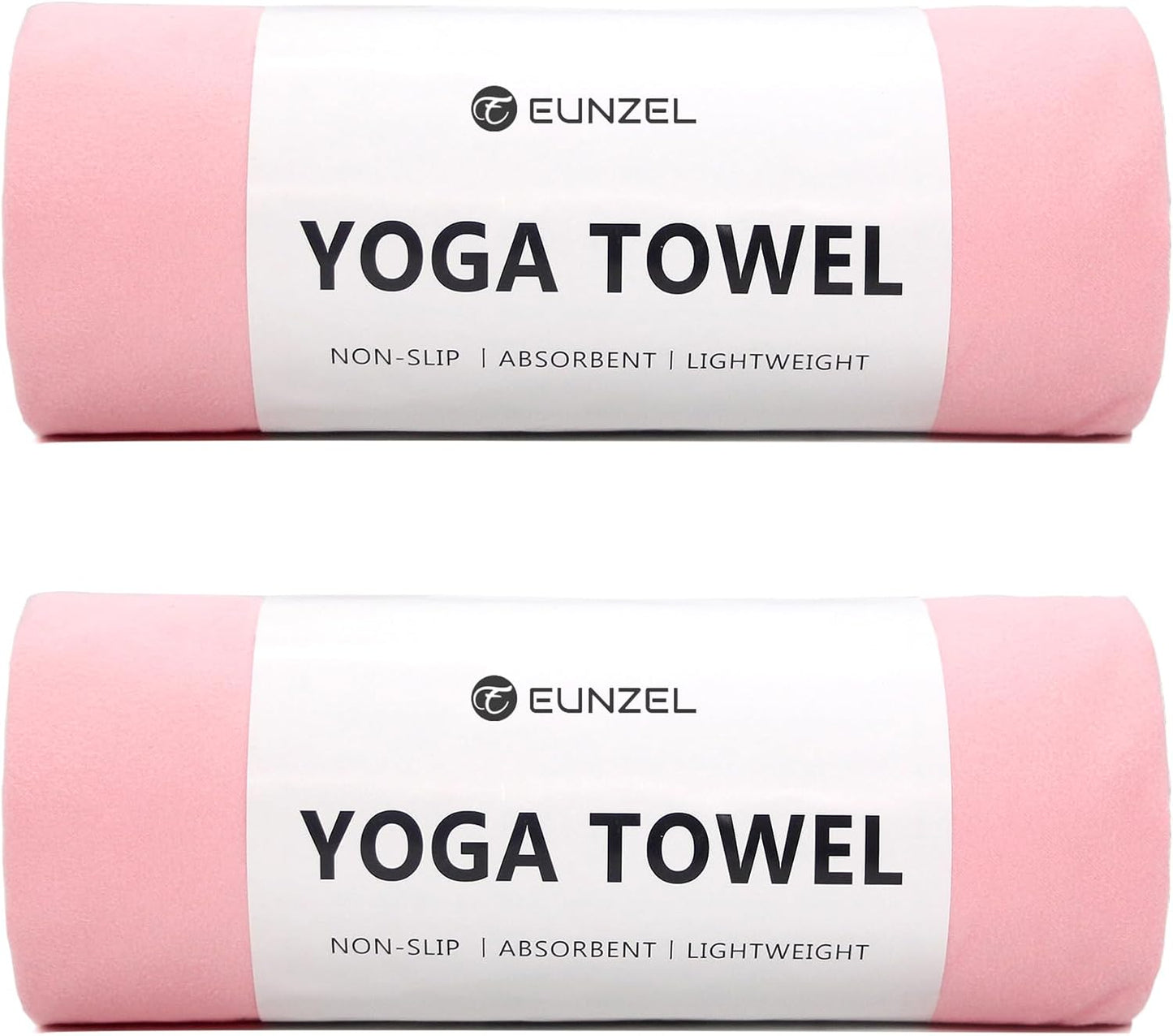 2 Pack Hot Yoga Towel Non Slip Yoga Mat Towel Non-Slip Sweat Absorbent Microfiber Towel for Hot Yoga, Pilates and Workout 72" x 26.5", Purple & Blue/Purple & Green