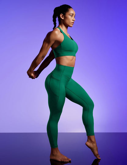 IUGA Compression Leggings with Pockets for Women Tummy Control Leggings No Front Seam Workout High Waist Yoga Pants