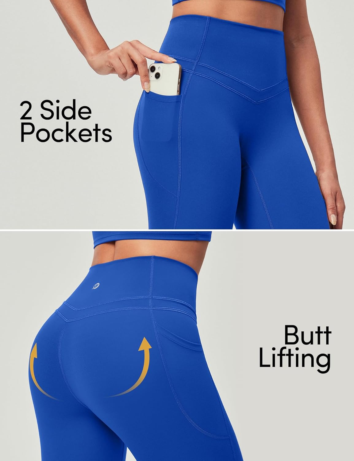 IUGA Compression Leggings with Pockets for Women Tummy Control Leggings No Front Seam Workout High Waist Yoga Pants