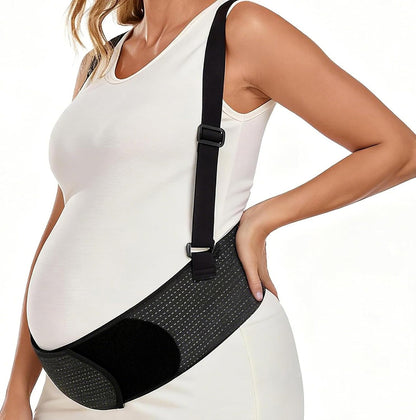 Pregnancy Belly Bands for Pregnant Women, Maternity Pregnancy Support Belt | Maternity Band with Adjustable Straps (Beige, M)