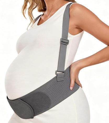 Pregnancy Belly Bands for Pregnant Women, Maternity Pregnancy Support Belt | Maternity Band with Adjustable Straps (Beige, M)