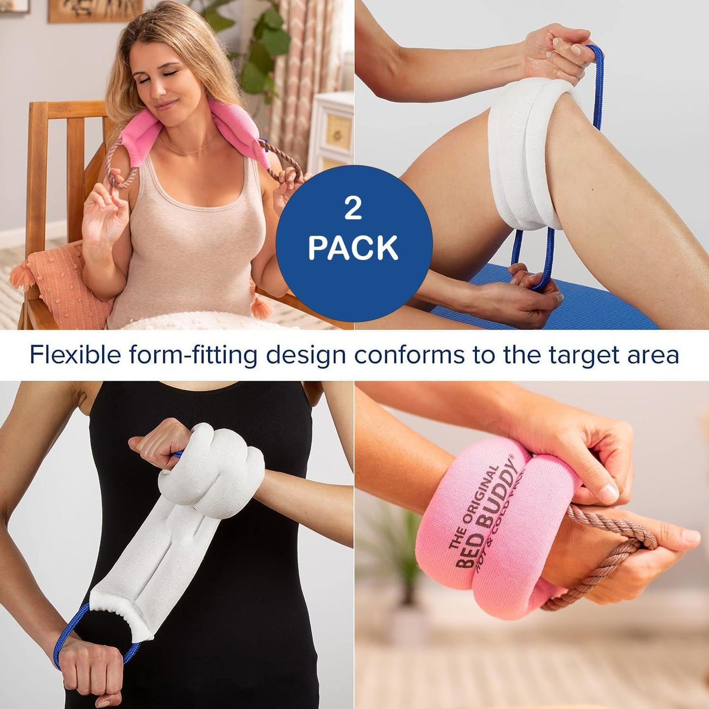 Carex Heat Pad And Cooling Neck Wrap - Microwave Heating Pad For Sore Muscles - Cold Wrap Pack For Aches and Pain