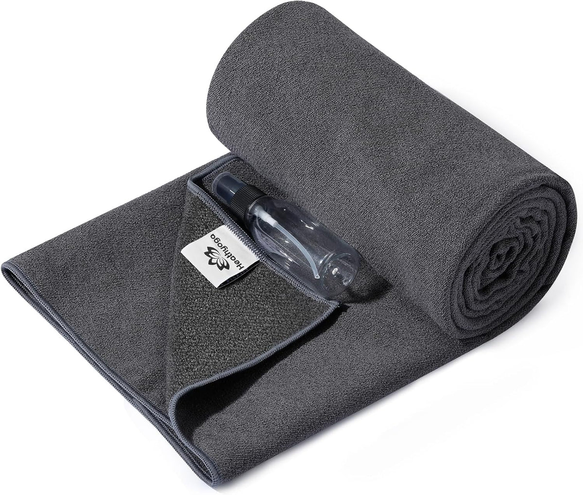 Yoga Mat Towel Non Slip for Hot Yoga Towel with Silicone Grip & Free Spray Bottle, 72"X26" Extra Large Microfiber Yoga Towel for Bikram, Pilates, Fitness