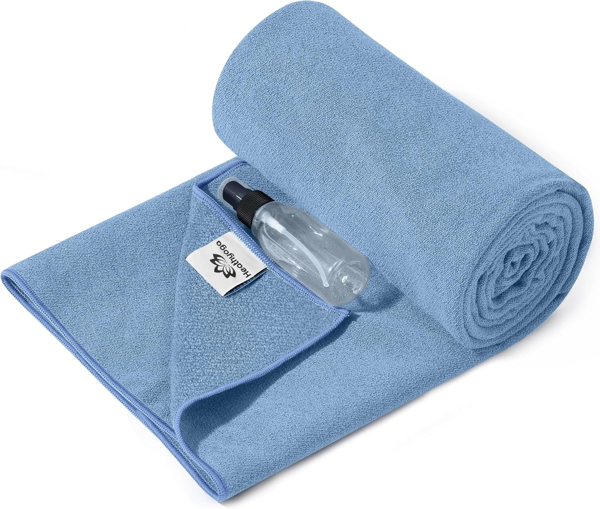 Yoga Mat Towel Non Slip for Hot Yoga Towel with Silicone Grip & Free Spray Bottle, 72"X26" Extra Large Microfiber Yoga Towel for Bikram, Pilates, Fitness
