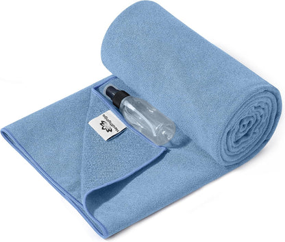 Yoga Mat Towel Non Slip for Hot Yoga Towel with Silicone Grip & Free Spray Bottle, 72"X26" Extra Large Microfiber Yoga Towel for Bikram, Pilates, Fitness