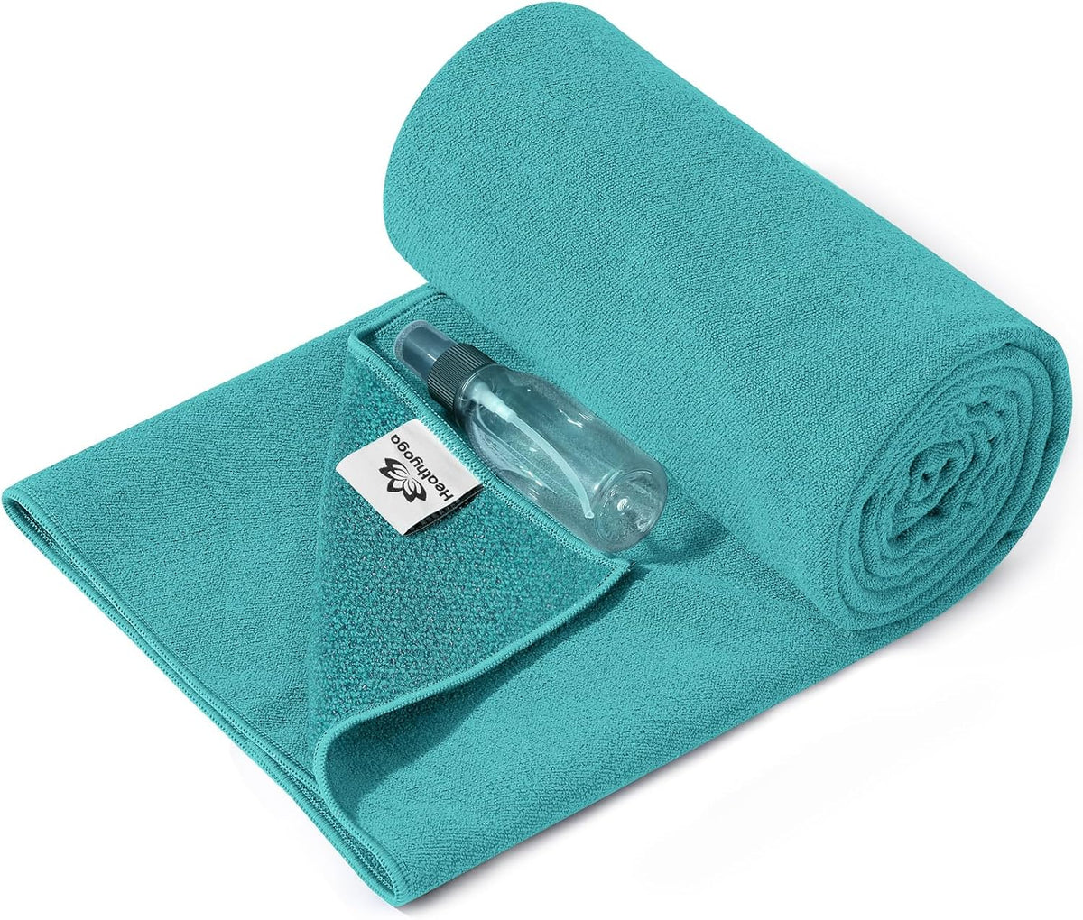 Yoga Mat Towel Non Slip for Hot Yoga Towel with Silicone Grip & Free Spray Bottle, 72"X26" Extra Large Microfiber Yoga Towel for Bikram, Pilates, Fitness