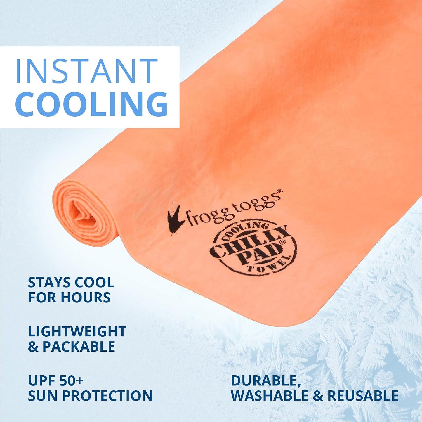 FROGG TOGGS Chilly Pad Cooling Towels for Face and Neck, 33"x13"