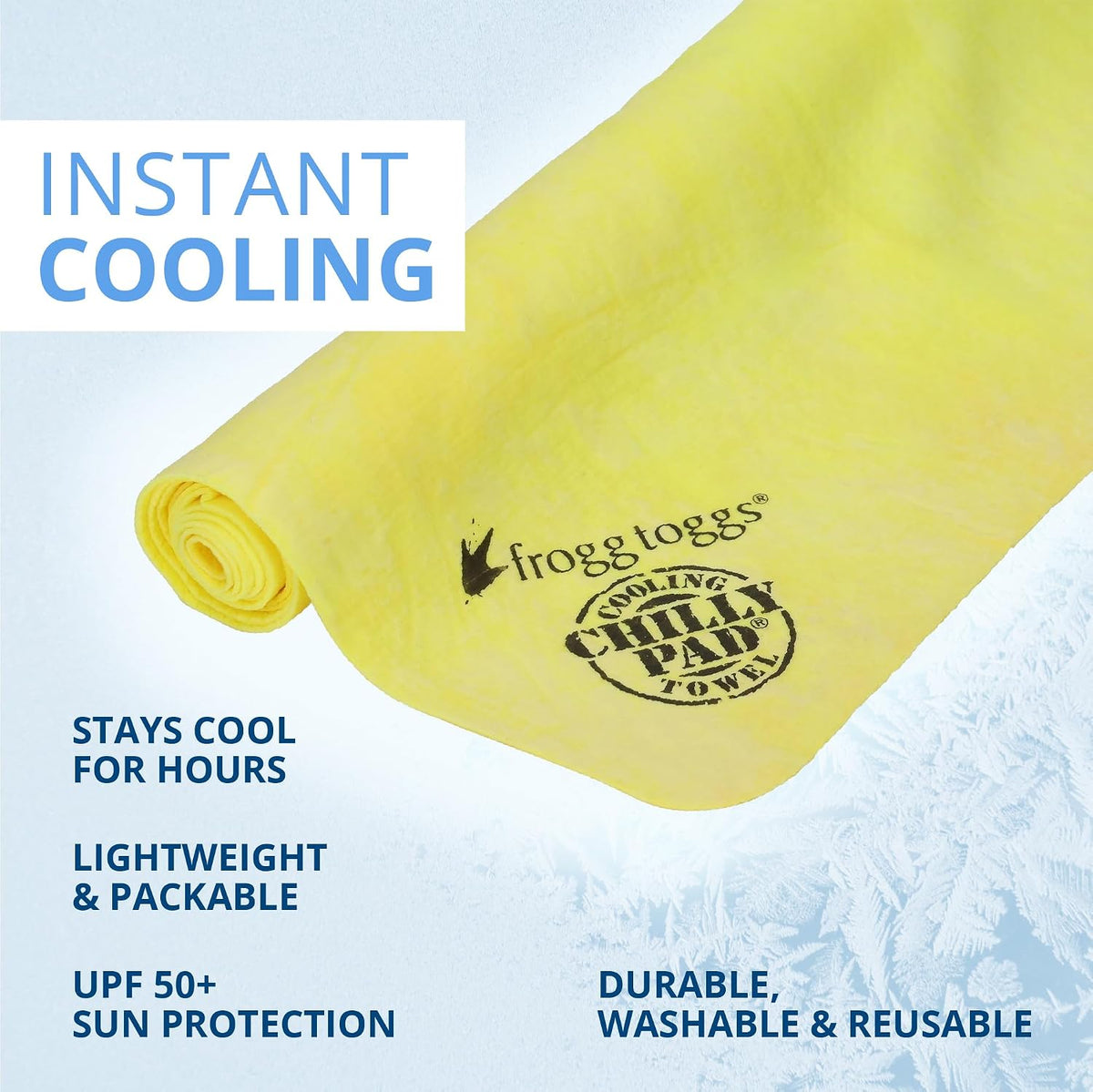 FROGG TOGGS Chilly Pad Cooling Towels for Face and Neck, 33"x13"