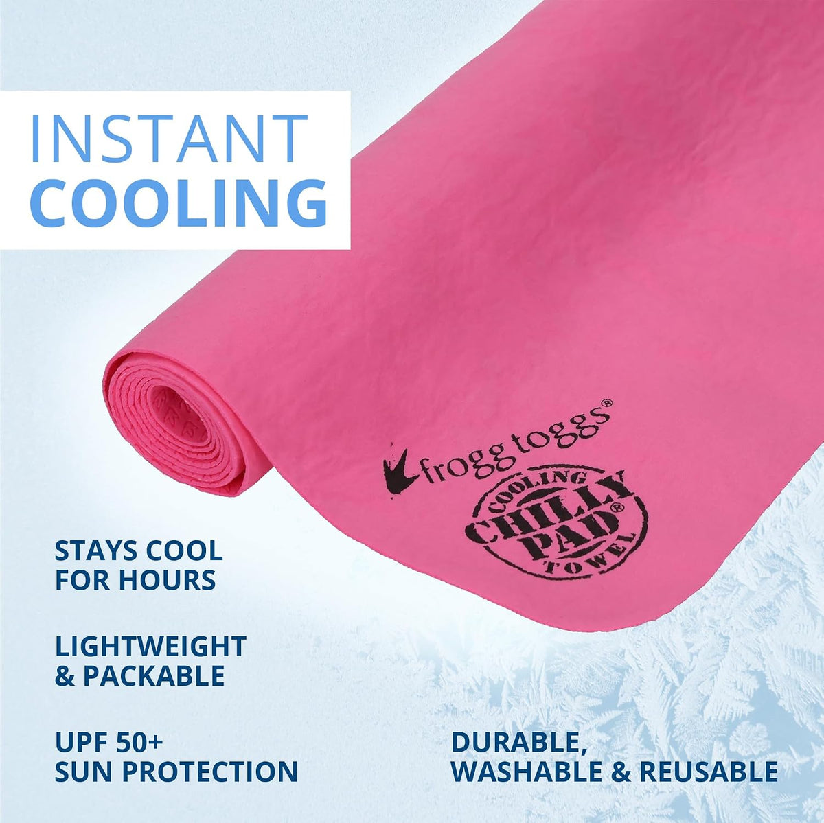 FROGG TOGGS Chilly Pad Cooling Towels for Face and Neck, 33"x13"