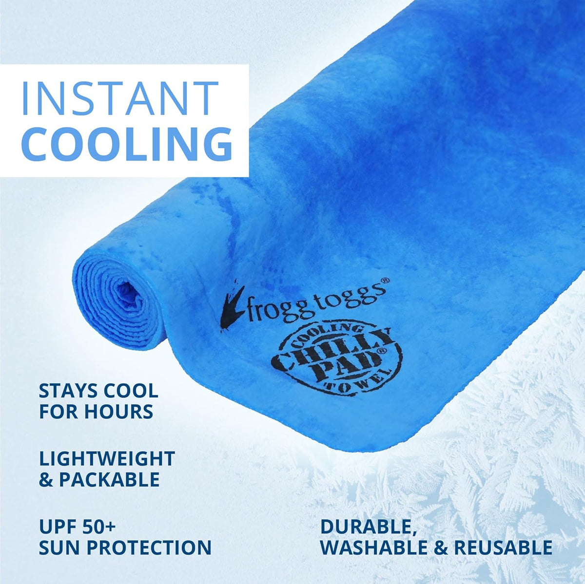 FROGG TOGGS Chilly Pad Cooling Towels for Face and Neck, 33"x13"
