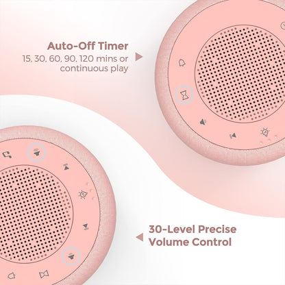 Alarm Clock with Sound Machine for Bedrooms – 2-in-1 White Noise Machine for Sleep, Gentle Wake-Up with Soft Alarm Sounds, Ambient Night Light, Plug-in, Sleep Better, Wake Gently