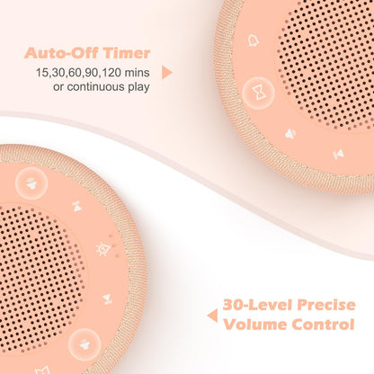 Alarm Clock with Sound Machine for Bedrooms – 2-in-1 White Noise Machine for Sleep, Gentle Wake-Up with Soft Alarm Sounds, Ambient Night Light, Plug-in, Sleep Better, Wake Gently