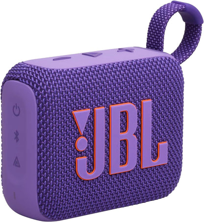 Go 4 - Ultra-Portable, Waterproof and Dustproof Bluetooth Speaker, Big Pro Sound with Punchy bass, 7-Hour Built-in Battery, Made in Part with Recycled Materials (Purple)